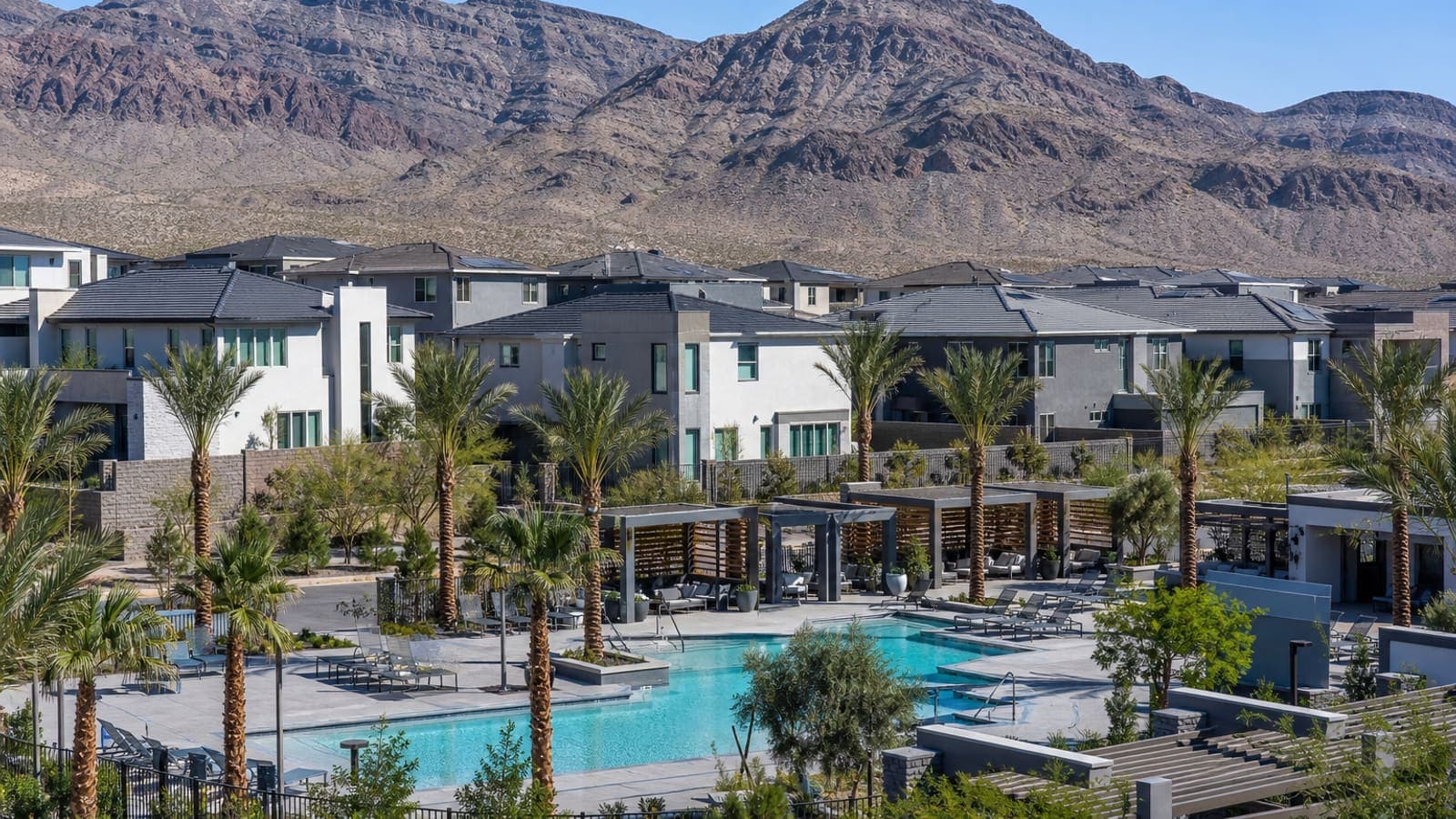 Inspirada homes beneath the McCullough Range in Henderson zip code 89044